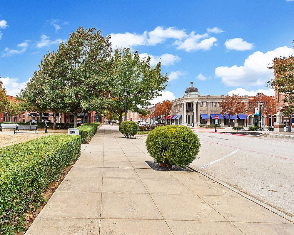 The gazebo and greenspace at Parker Square
